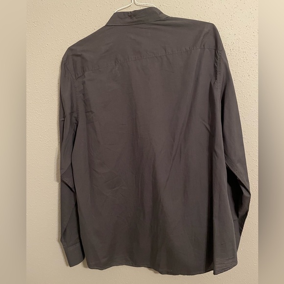 Mens Calvin Klein XL Button up Dress shirt. Dark Grey. - Picture 3 of 4